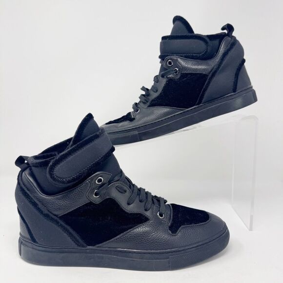 BALENCIAGA | Black Tess Velvet & Neoprene High Top Sneakers Women’s Size 38 - Picture 10 of 10